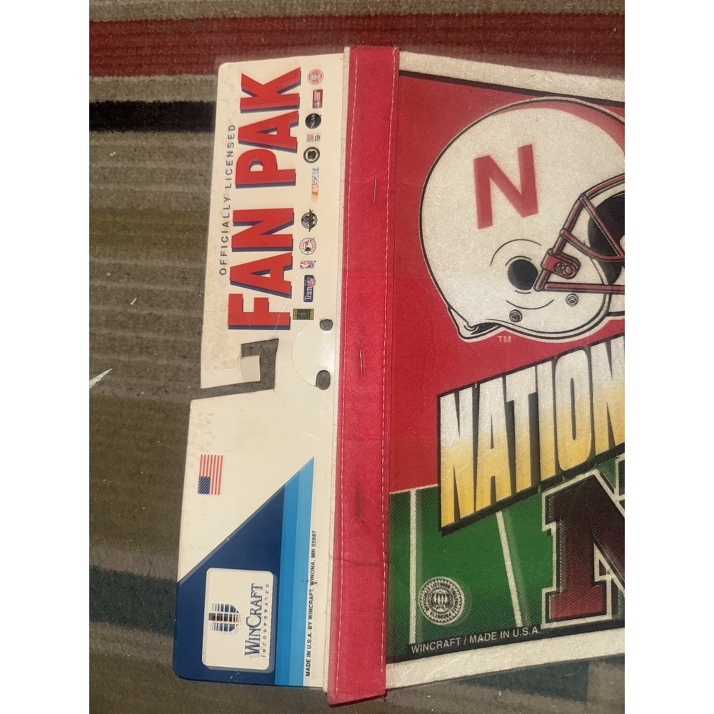 VTG 1994 Nebraska Cornhuskers National Champs Pennant WinCraft Fan Pak NCAA - Picture 2 of 7